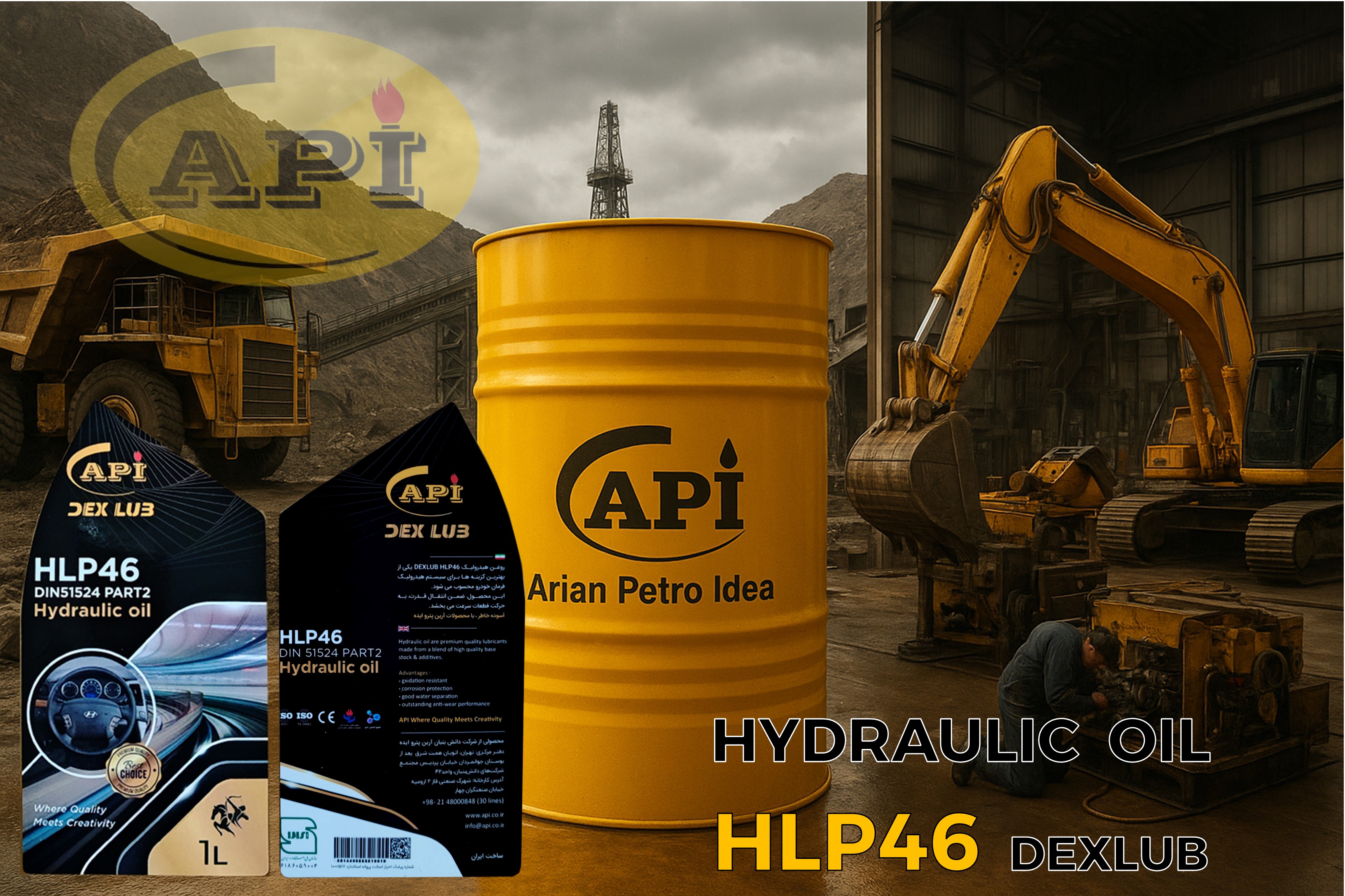 روغن هیدرولیک DEXLUB HLP46 208 لیتری