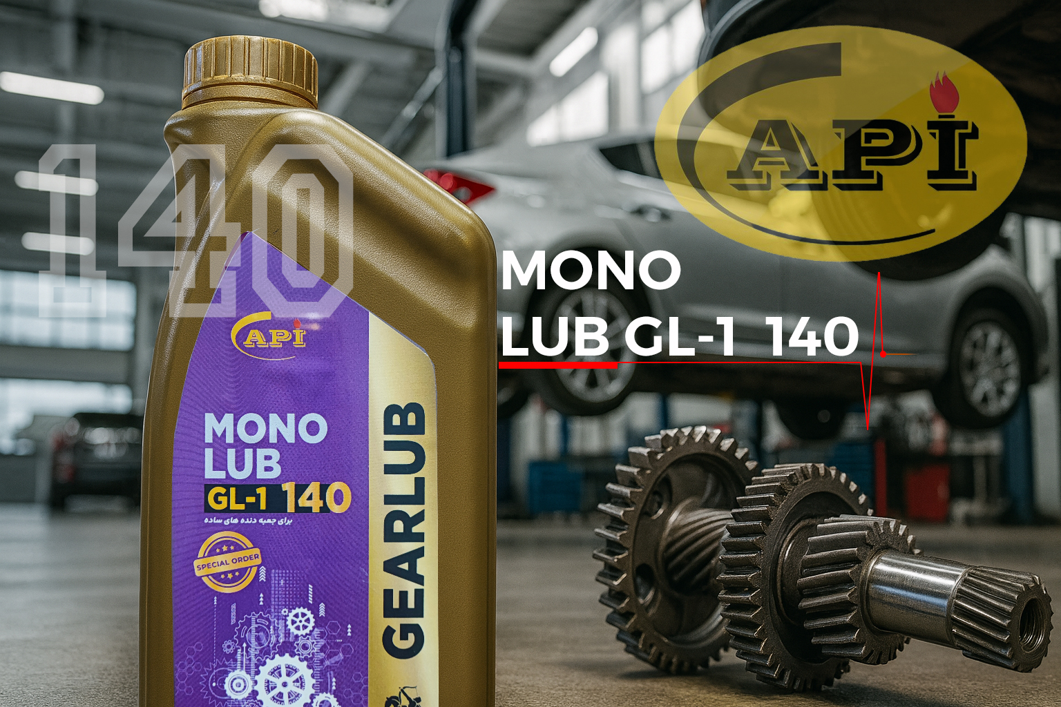 روغن دنده GL-1 140 آرین پترو ایده یک لیتری