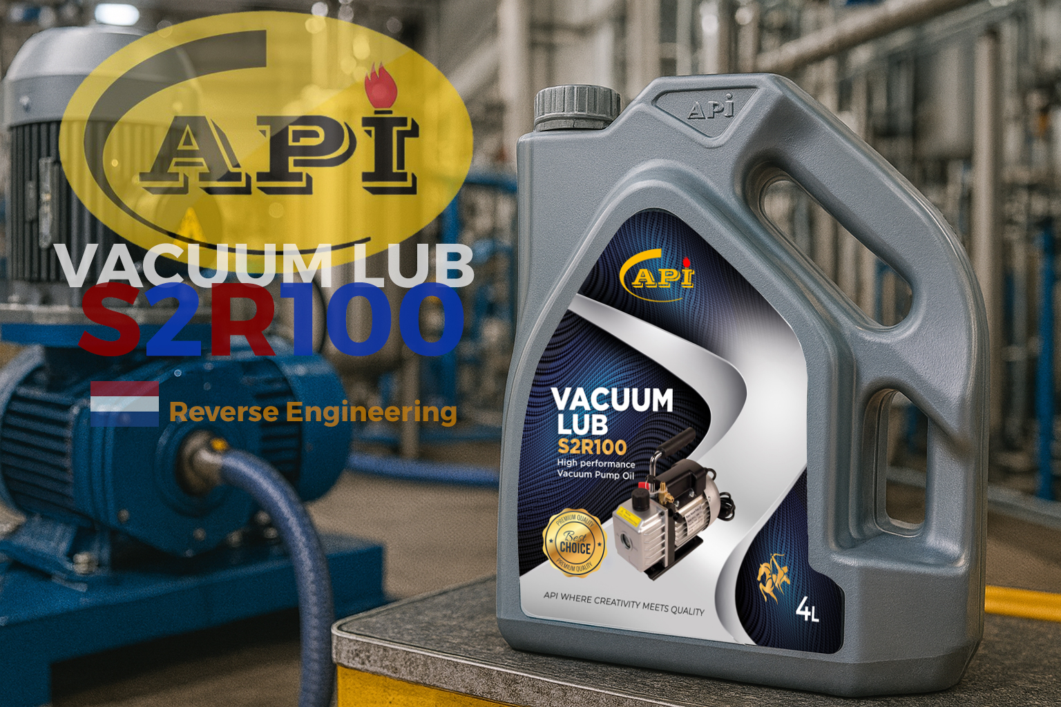 روغن پمپ وکیوم API VACUUM PUMP OIL S2R100 یک لیتری