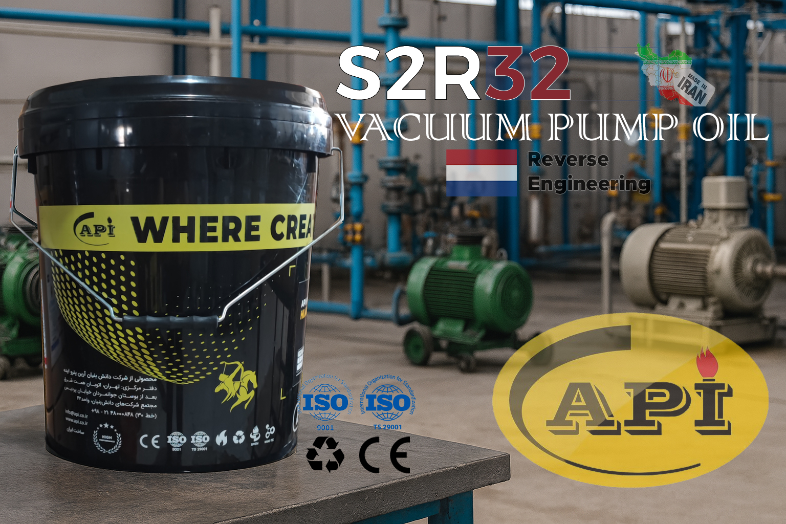 روغن پمپ وکیوم S2R32 چهار لیتری