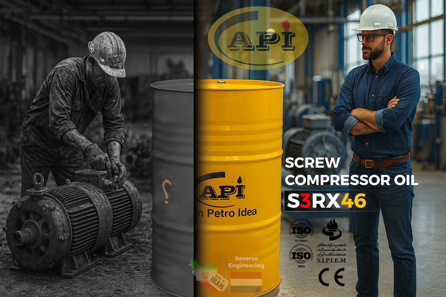 روغن کمپرسور اسکرو کرنا S3 RX 46 بشکه 208 لیتری